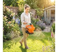 Outsunny Cordless Spreader, 3.3L Handheld Seed Spreader In Orange Orange
