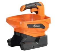 Outsunny Cordless Spreader, 3.3L Handheld Seed Spreader In Orange Orange