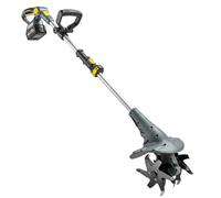 Outsunny Cordless Tiller, 18V Electric Garden Rotavator with 2 x 4000mAh Batteries, Charger, 20cm Tilling Width & 18cm Depth