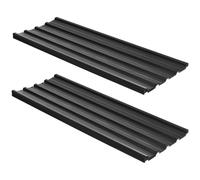 Outsunny Corrugated Roofing Sheets, Pack of 24, Galvanised Metal Roofing Sheets for Greenhouse, Garage, Storage Shed, Carport, 129 x 45cm, Dark Grey