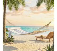 Outsunny Cotton Hammock, Soft Portable Swing Chair w/ Headrest - 270 x 80 cm - Hammock - 1