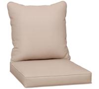 Outsunny Cushion Set with 1 Seat and 1 Back Pad for Dining Chair, Bench, Swing, Sofa, Water Repellent Outdoor Seat Pads for Indoor Outdoor Use, CUSHION ONLY, Beige