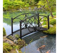 Outsunny Decorative Garden Bridge Landscaping with Railings for Creek Pond