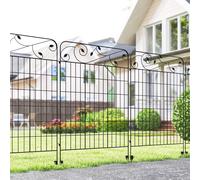 Outsunny Decorative Garden Fencing 4PCs 43in x 11.5ft Metal Border Edging | TJ Hughes