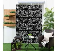 Outsunny Decorative Garden Privacy Screen with Stand, 6.5FT Freestanding Metal Outdoor Divider, Decorative Privacy Panel with Expansion Screws for Garden Pool Hot Tub, Willow Branch Style, Black Black