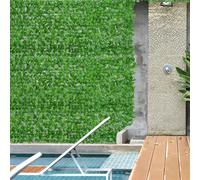 Outsunny Decorative Trellis with Artificial Leaves, 3 x 1m, Ivy Leaves, Green