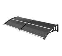 Outsunny Door Canopy Awning Outdoor Window Rain Shelter For Door 196 X 75Cm In Black Black