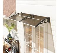 Outsunny Brown Window and Door Canopy Awning 2 x 0.96m - Size: 27 x 200 x 96cm - Wilko