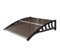 Outsunny Door Canopy Outdoor Awning Rain Shelter For Window Porch, Brown