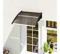 Outsunny Door Canopy Outdoor Awning Rain Shelter for Window Porch Clear - Brown - Single