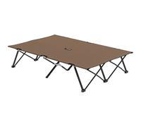 Outsunny Double Camping Cot Bed, with Bag - Khaki