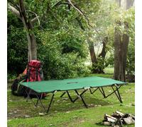 Outsunny Foldable Cot Bed 193Lx125Wx40H cm-Black/Green - TJ Hughes Black