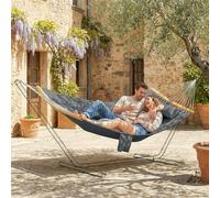 Outsunny Double Hammock 2-Person Padded Swing Bed Grey - Grey