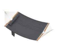 Outsunny Double Hammock 2 Person Swing Bed with Spreader Bars, Pillows, Pad, 200 x 140cm, Grey
