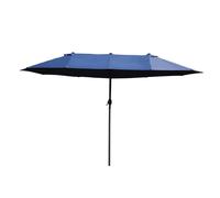 Outsunny Double-Side Umbrella Parasol Diameter 2.7X4.6Wx2.4H M-Blue