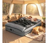Outsunny Double Sleeping Bag With 2 Pillows, Sleeping Bag In Grey Grey