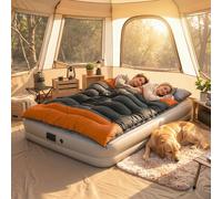 Outsunny Double Sleeping Bag With 2 Pillows, Sleeping Bag In Orange Orange
