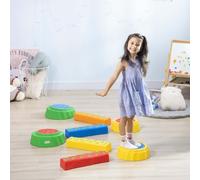OUTSUNNY Eight-Piece Kids Stepping Stones with Non-Slip Surface & Bottom in Yellow Outsunny Yellow