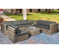 Outsunny Eight-Piece Rattan-Effect Seating Set