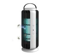 Outsunny Electric Fly Zapper Indoor, Fly Killer with Fan, 365nm LED Light, Auto On/Off Light Sensor, 8 W Plug-in Bug Zapper Insect Mosquito Killer with Handle, Hanging/Freestanding for Home