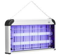 Outsunny Electric Insect Killer, 30W, Free Standing or Wall Hanging, Fly Mosquito Zapper, 60m2 Coverage, Silver Aosom UK