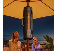 Outsunny Electric Parasol Mounted Patio Heater, Outdoor Heater, 2 Setting