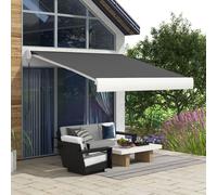 Outsunny 3 X 2.5M Electric Retractable Awning Sun Canopies, Grey