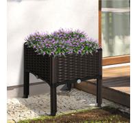 Outsunny Elevated Flower Bed Vegetable Herb Planter Plastic