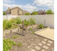 Outsunny Expanding Garden Trellis Fence, Movable & Foldable Garden Screen Panel Aluminium - Dark Brown