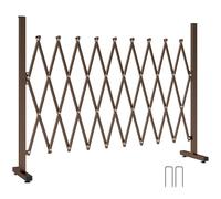 Outsunny Expanding Trellis Fence, 250 x 103.5 cm, Dark Brown