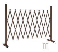 Outsunny Expanding Trellis Fence, 250 x 103.5 cm, Dark Brown | Aluminium Alloy, Freestanding Movable & Foldable Garden Screen Panel, Pet Safety Fence, Patio Lawn Decoration