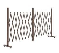 Outsunny Expanding Fence Panel for Patio Pet Safety 52-405cm Dark Brown