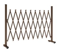 Outsunny Expanding Trellis Fence, Freestanding Movable Fence, Foldable Garden Screen Panel, 250 x 103.5 cm, Dark Brown