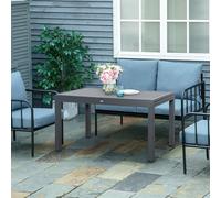 Outsunny Extendable Garden Table 10 Seater For Lawn Balcony And Backyard In Dark Grey