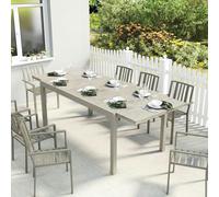 Outsunny Extending Garden Table, Aluminium Outdoor Dining Table for 8-10 - 1 - 214 x 85 x 75 cm (extended) - 85
