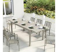 Outsunny Extending Garden Table, Aluminium Outdoor Dining Table For 8-10