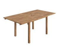 Outsunny Extending Garden Table, Outdoor Dining Table for 6-8 with Acacia Wood Slatted Tabletop for Balcony Porch