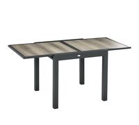 Outsunny Extendable Outdoor Dining Table, Aluminium Rectangular Patio Table