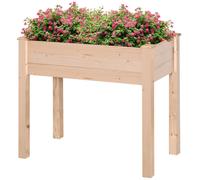 Outsunny Fir Wood Raised Rectangular Plant Stand 86 L x 46 W x 76 H cm | TJ Hughes