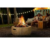 Outsunny Fire Pit with Spark Screen and Poker