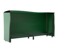 Outsunny Firewood Rack with Waterproof Cover, Heavy Duty Metal Log Store Indoors, Log Storage Holder for Outdoor Indoor Fireplace, 200 x 36 x 99 cm, Dark Green