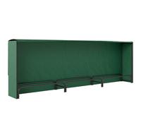 Outsunny Firewood Rack with Waterproof Cover, Heavy Duty Metal Log Store Indoors, Log Storage Holder for Outdoor Indoor Fireplace, 300 x 36 x 99 cm, Dark Green