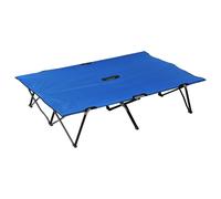 Outsunny Foldable Cot Bed 193Lx125Wx40H cm-Black/Blue | TJ Hughes Black