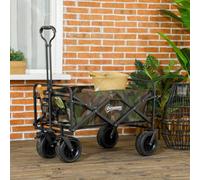 Outsunny Foldable Garden Cart, Outdoor Utility Wagon With Carry Bag, Camouflage