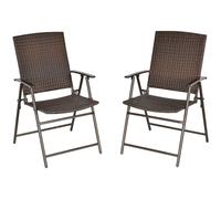 Outsunny Foldable Rattan Chairs - Weather-Resistant Garden Furniture
