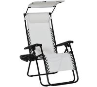 Outsunny Zero Gravity Adjustable Recliner Seat - White, White