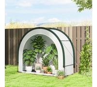 OUTSUNNY Foldable Small Greenhouse, Mini Greenhouse with PE Base, Green | Size: 200 cm x 80 cm Outsunny Green 200 cm x 80 cm
