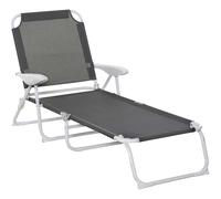 OutSunny Steel, Texteline Cloth Lounge Chair Grey