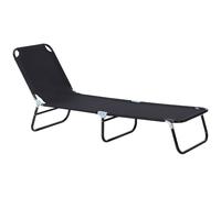 Outsunny Portable Folding Sun Lounger w/4-Position Adjustable Backrest Recliner8
