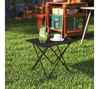 Outsunny Folding Camping Table for Outdoor Camping, Picnic, Hiking, Black - 56L x 47W x 40H cm
